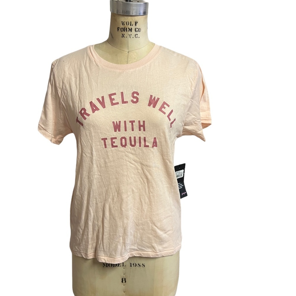 Wildfox S/XS pink tequila graphic tee shirt